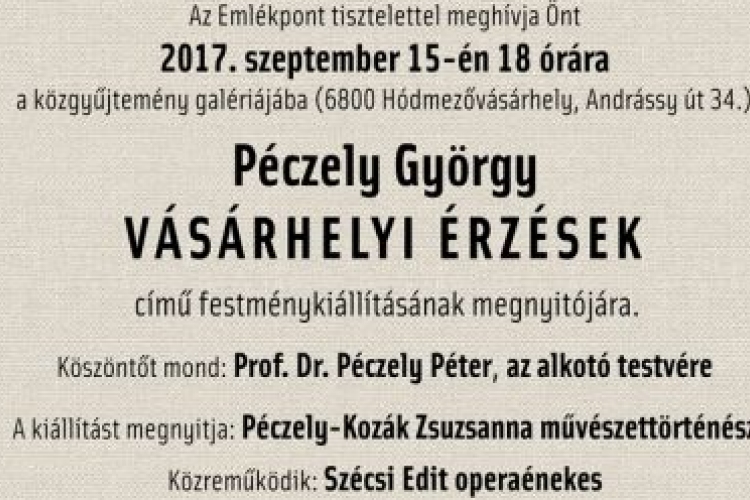 Péczely György VÁSÁRHELYI ÉRZÉSEK