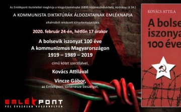 A bolsevik iszonyat 100 éve. Könyvbemutató az Emlékpontban