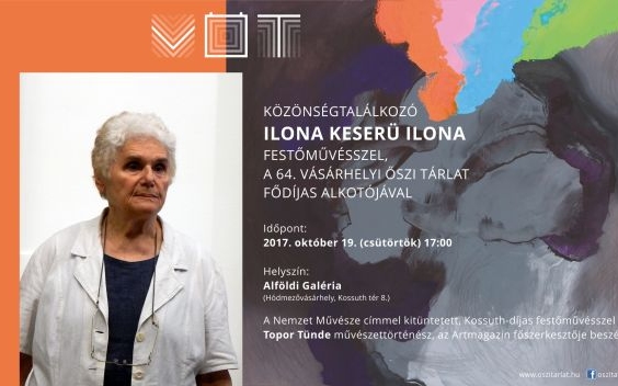 Közönségtalálkozó Keserü Ilona Tornyai-plakettes festőművésszel