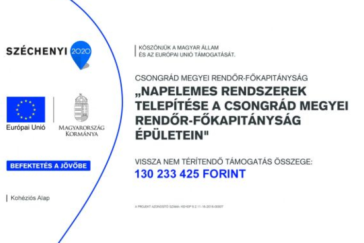 Napelemes beruházás Csongrád megyében