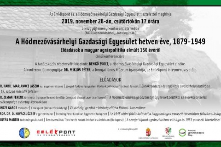A Hódmezővásárhelyi Gazdasági Egyesület hetven éve, 1879-1949. Előadások a magyar agrárpolitika elmúlt 150 évéről